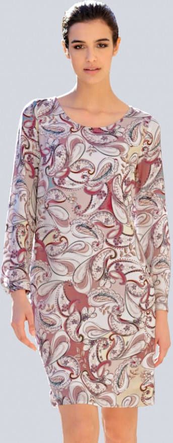alba moda Jurk met paisleyprint Berry/Multicolor