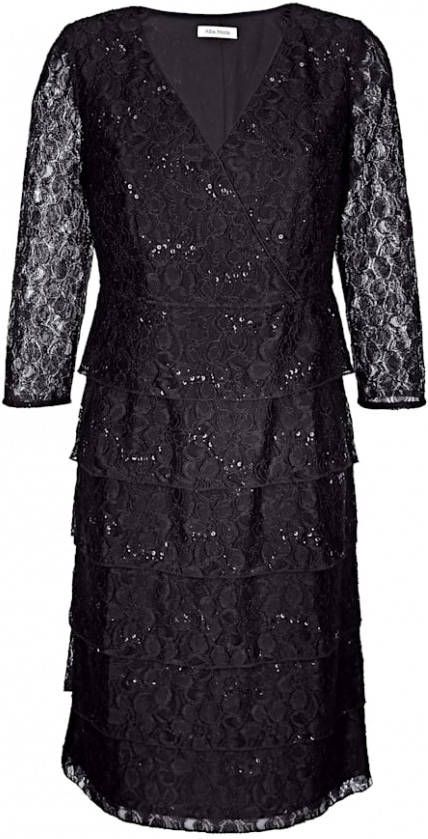 alba moda Jurk in laagjeslook Zwart