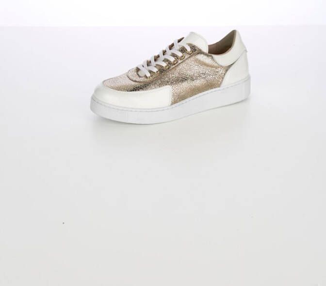 alba moda Sneaker bicolor Goudkleur/Wit