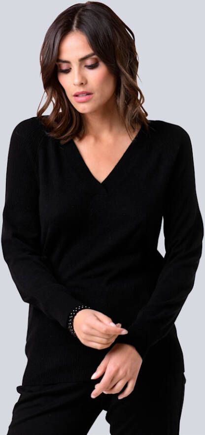 alba moda Trui van hoogwaardig zuiver kasjmier Zwart