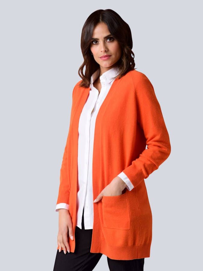 alba moda Vest van hoogwaardig zuiver kasjmier Oranje