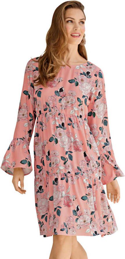 AMY VERMONT Jurk met bloemenprint in harmonieuze kleuren Roze