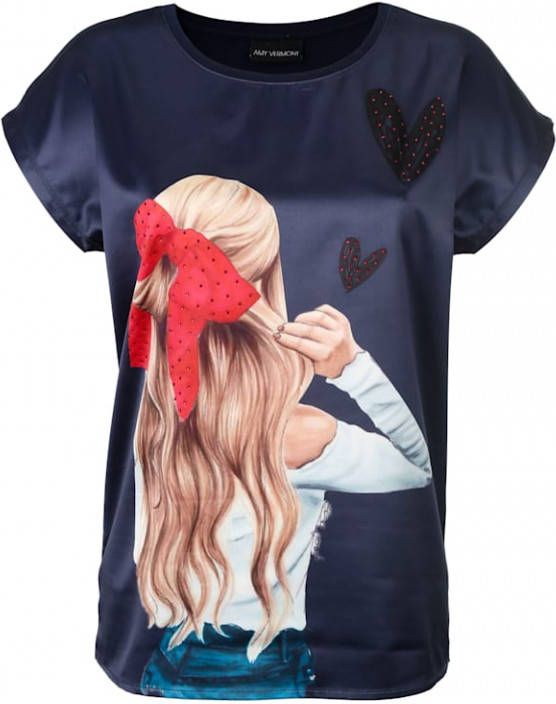 AMY VERMONT Shirt Marine/Rood