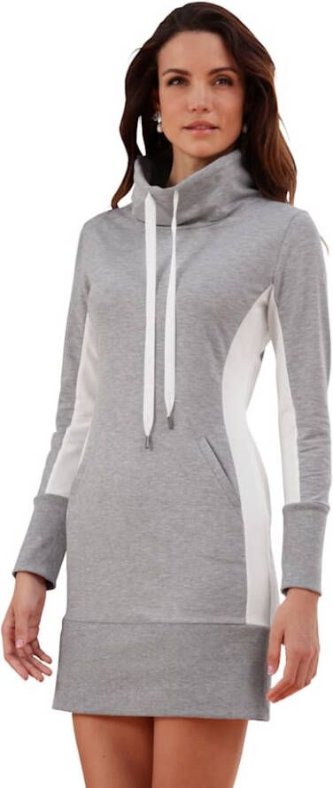 AMY VERMONT Sweatjurk van een comfortabele katoenmenging Lichtgrijs/Wit