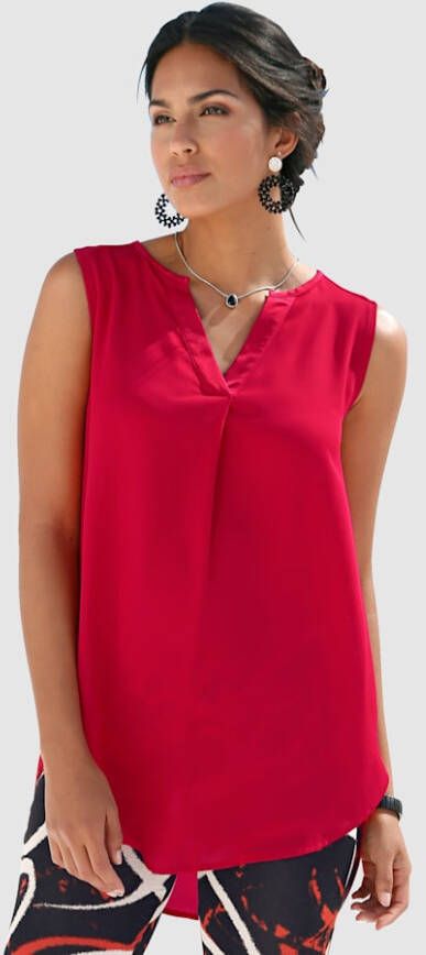 AMY VERMONT Topje van weefstof Rood