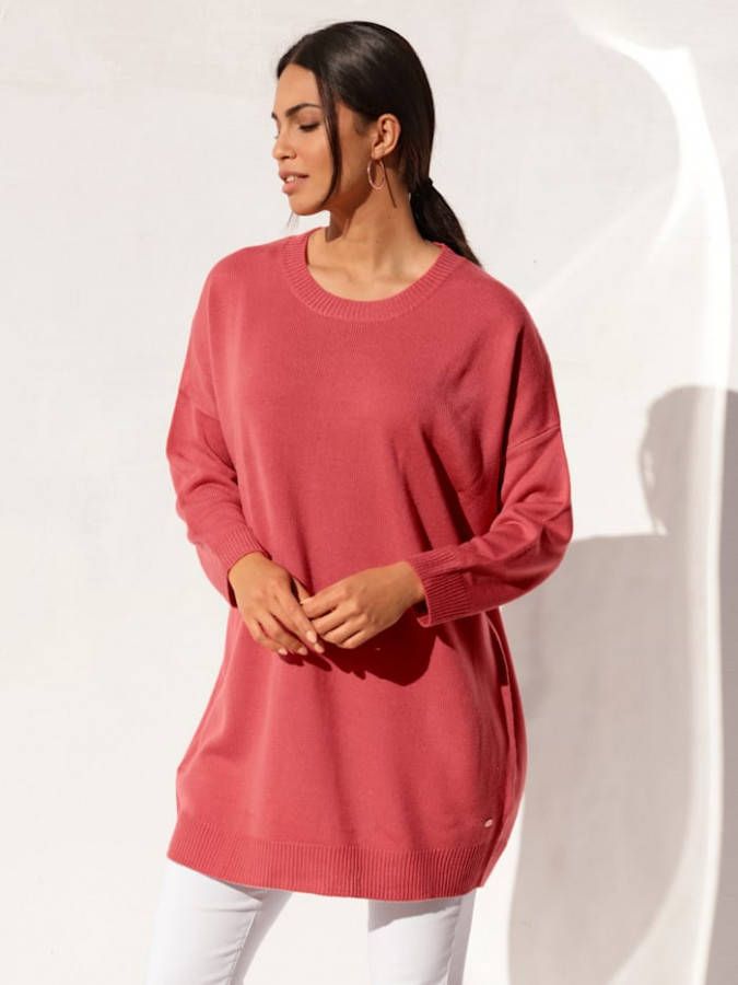 AMY VERMONT Trui in oversized model Koraal