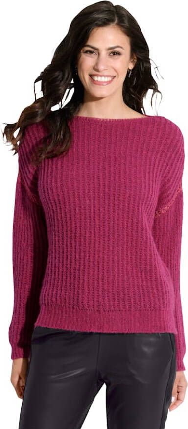 AMY VERMONT Trui met glansgaren Fuchsia