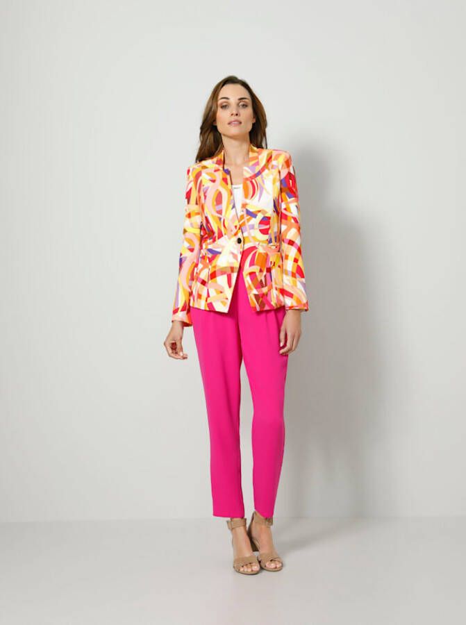 MONA Blazer met abstracte print Multicolor