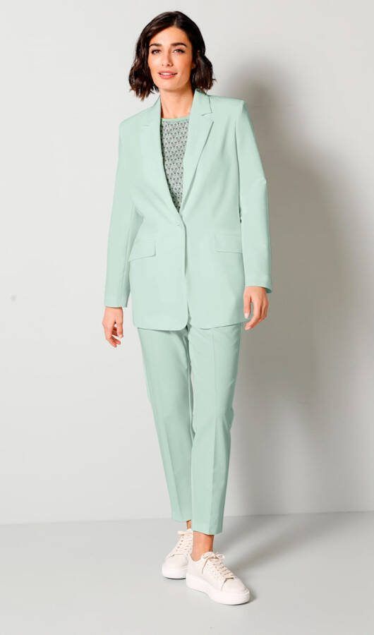 MONA Blazer met reverskraag Mintgroen