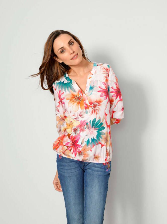 MONA Blouse met bloemenprint Multicolor
