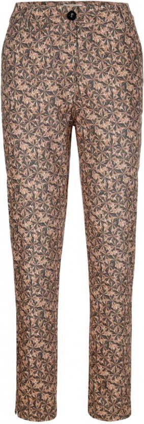 MONA Broek met exclusief dessin Bruin/Zwart