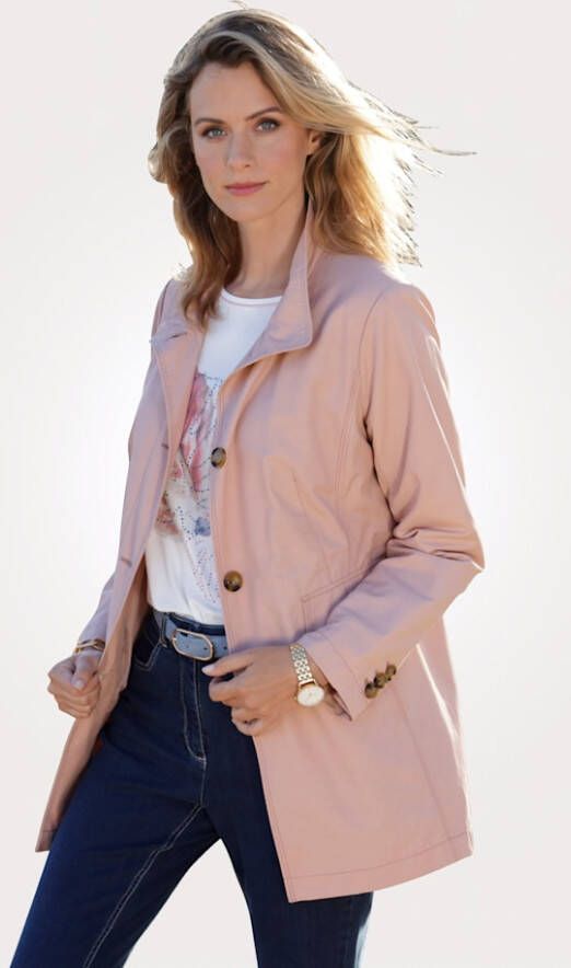 MONA Jas met twee sierklepzakken Roze