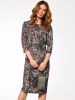 MONA Jersey jurk met modieus geknoopt detail Dennengroen/Multicolor online kopen
