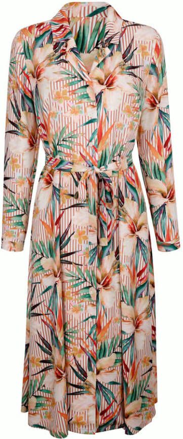 MONA Jurk met aantrekkelijke patronenmix Multicolor