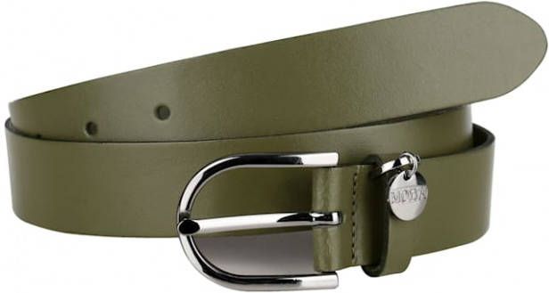 MONA Leren riem met hanger Kaki