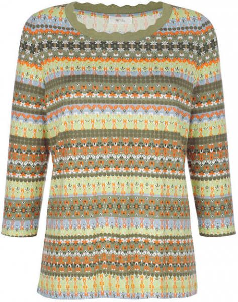 MONA Shirt met abstracte print Multicolor