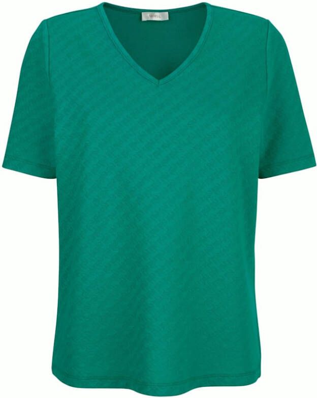 MONA Shirt met hoog katoengehalte Groen