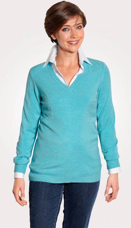 MONA Trui van TRAUMHAFT materiaal Turquoise