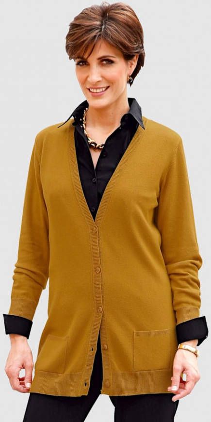 MONA Vest van TRAUMHAFT materiaal Okergeel