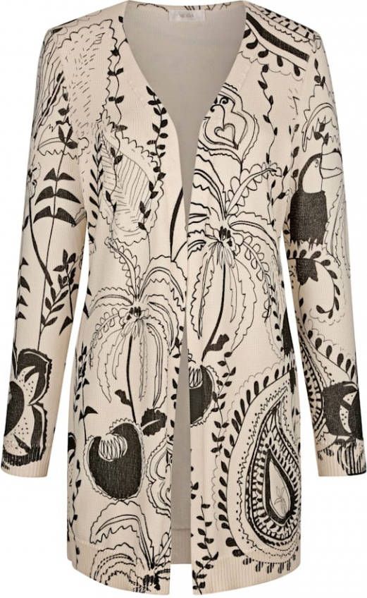 MONA Vest van zuiver katoen Ecru/Zwart