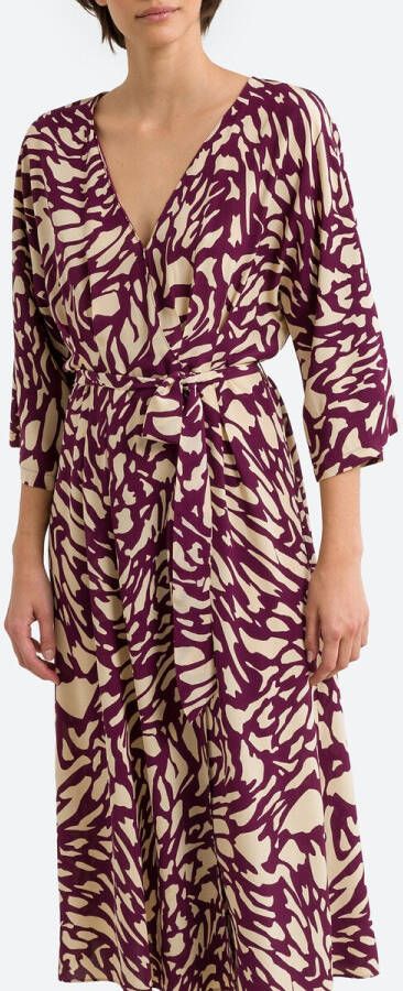 BA&SH Goa midi tuniekjurk met strikceintuur en print