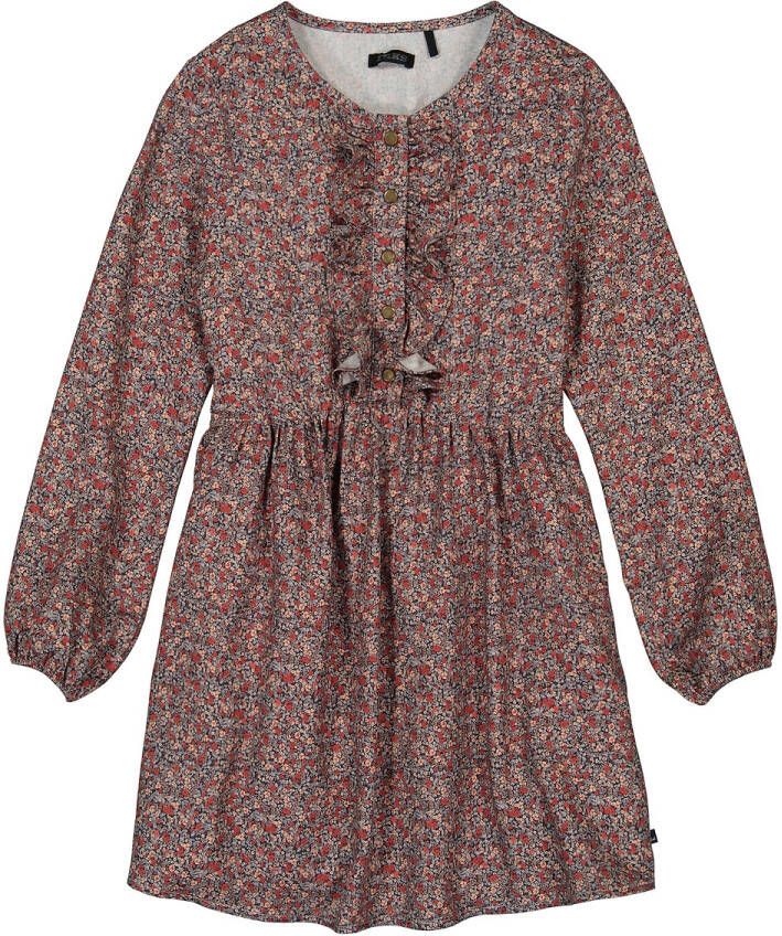 IKKS JUNIOR Bedrukte wijde jurk met lange mouwen