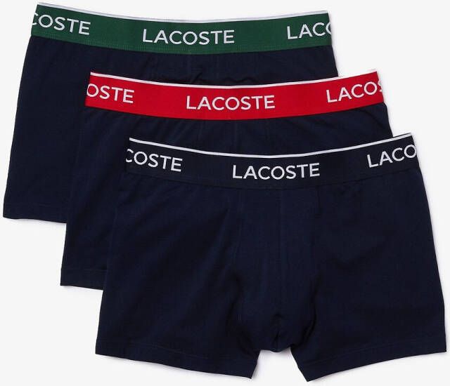 Lacoste 3 Pack boxershorts donkerblauw , Blauw, Heren