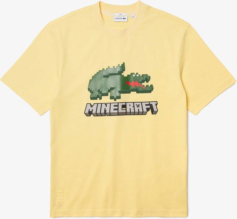 Lacoste Minecraft print T shirt , Blauw, Heren