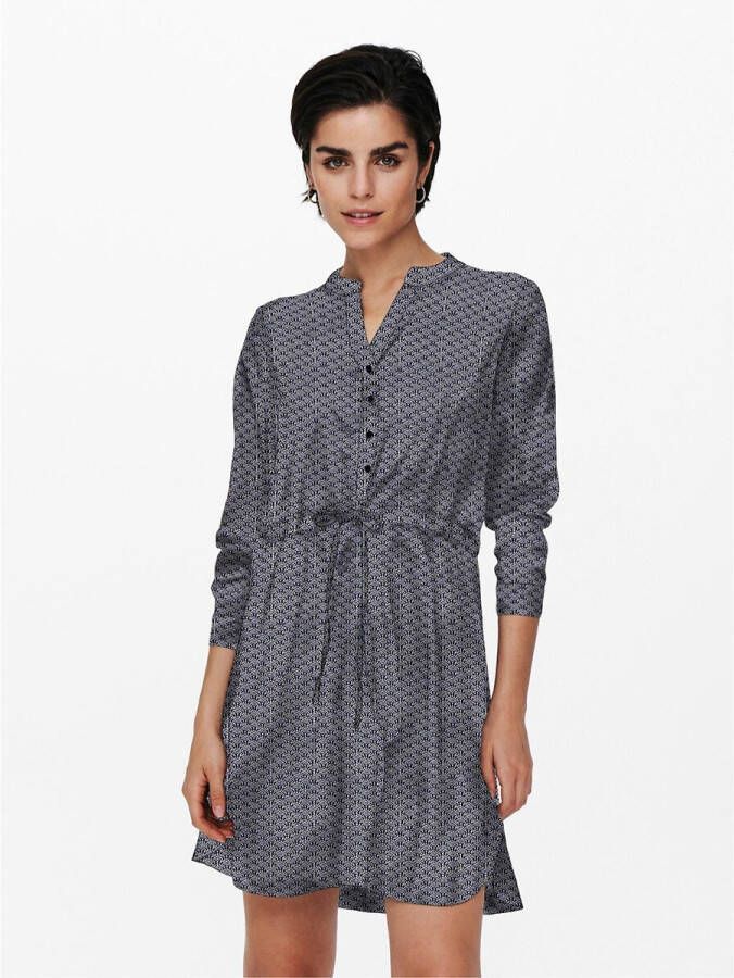 ONLY gebloemde semi transparante blousejurk ONLCORY zachtroze/zwart/groen