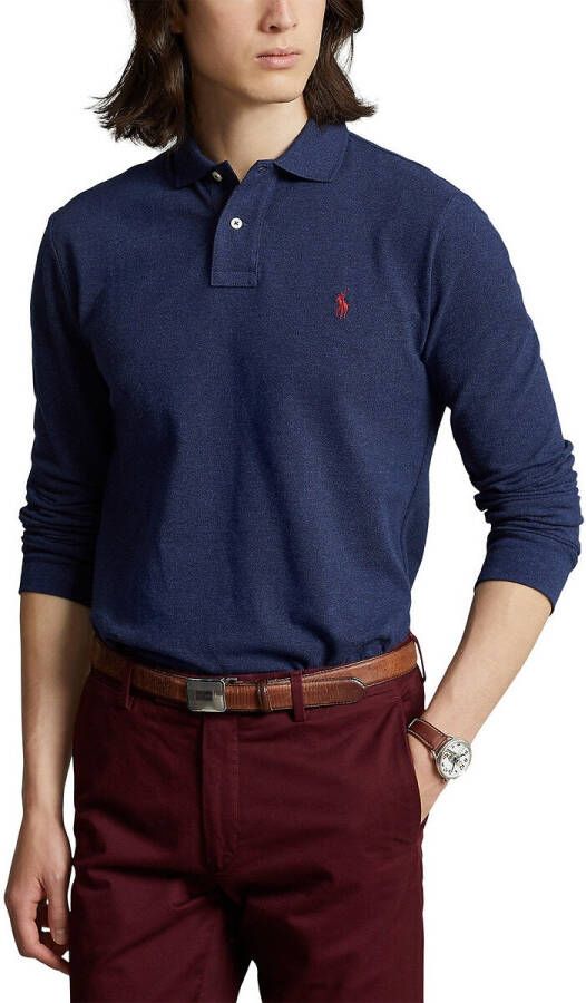 Polo Ralph Lauren Polo Shirt Lange Mouw POLO AJUSTE DROIT EN COTON BASIC MESH LOGO PONY PLAYER