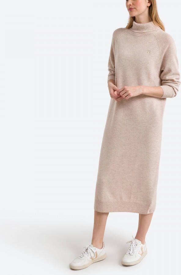 Tommy Hilfiger Fijngebreide trui jurk in kasjmierblend met col