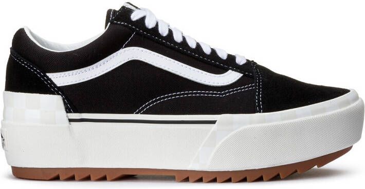 Vans Old Skool Platform sneaker van canvas met suè, de details