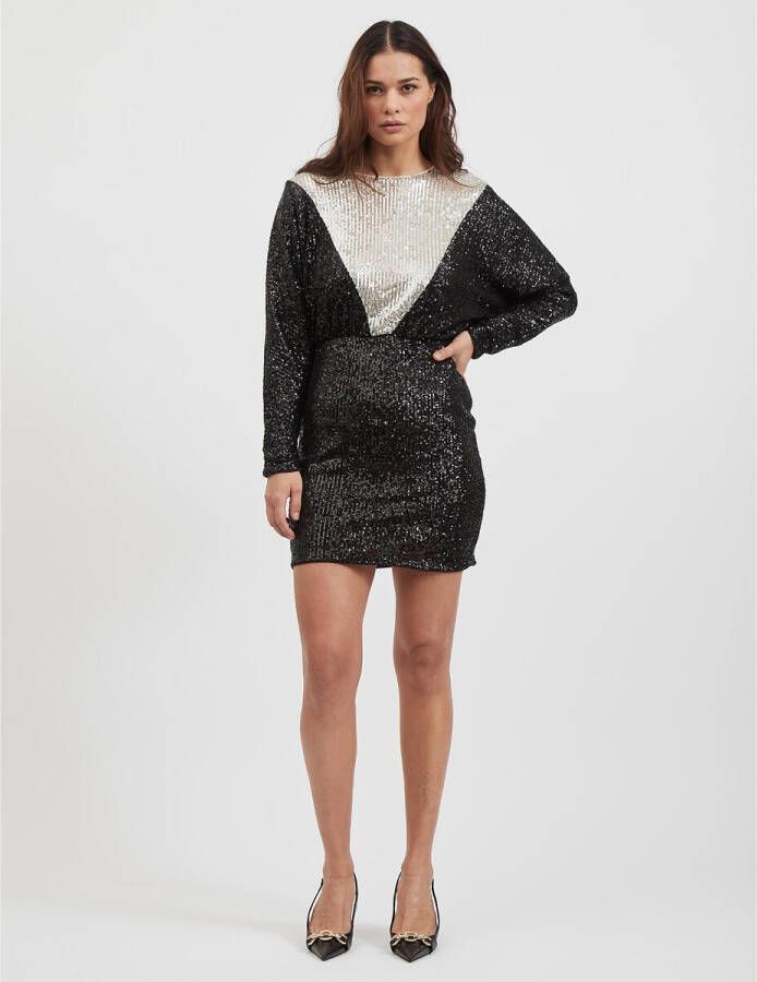 Vila Korte jurk met zecchino's en lange mouwen