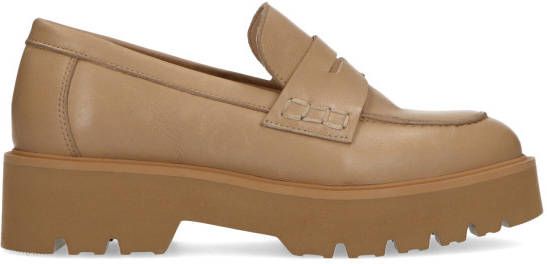 Manfield Beige leren loafers