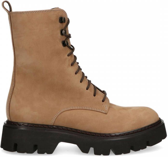 Manfield Beige suède veterboots