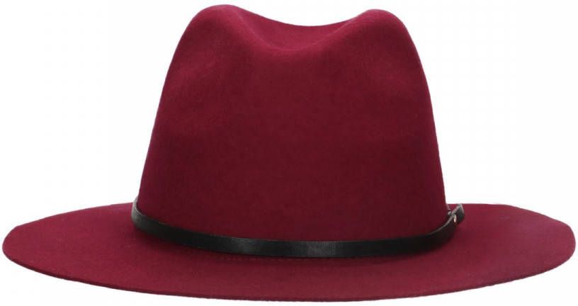 Manfield Bordeaux rode wollen hoed