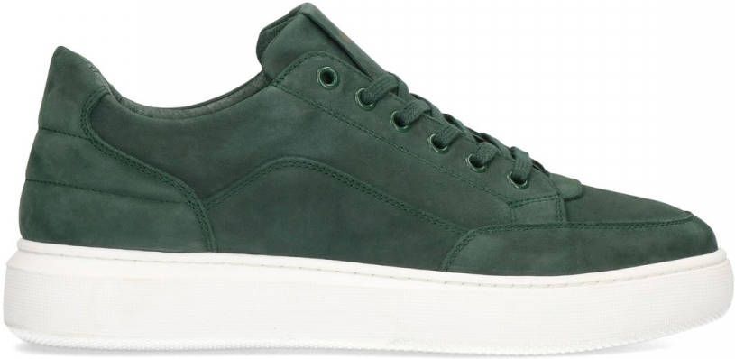Manfield Groene sneakers met witte zool