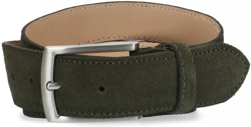 Manfield Groene suède riem