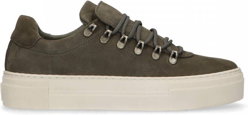 Manfield Khaki nubuck sneakers