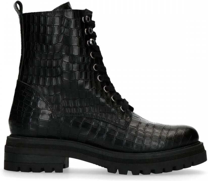 Manfield Veterlaarzen met crocoprint