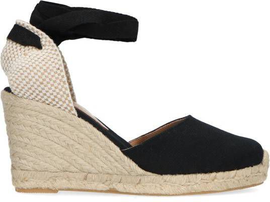 Manfield Canvas zwarte sleehakken