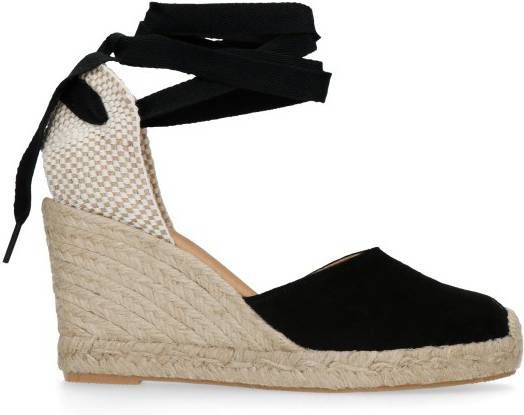 Manfield Suède zwarte sleehakken