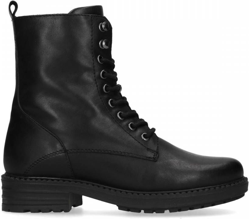 Manfield Zwarte veterlaarsjes