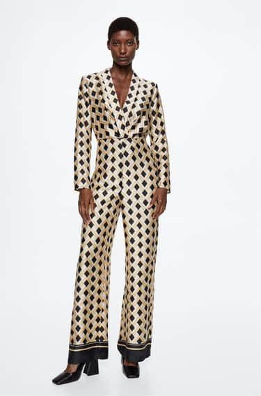 Mango Jumpsuit met geometrische print