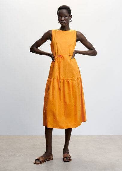 Mango Jurk met bloemenborduursel