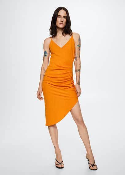 Mango Jurk met gesmokt detail