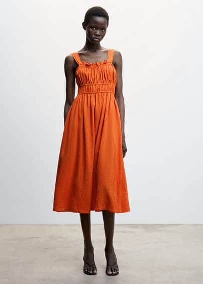 Mango Jurk met gesmokte details