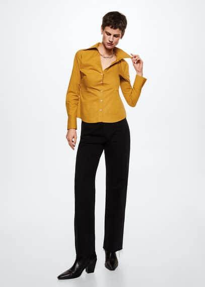 Mango Katoenen basic overhemd