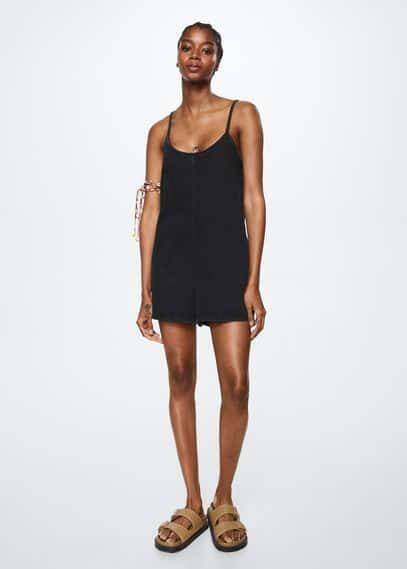 Mango Elle straight fit playsuit van denim