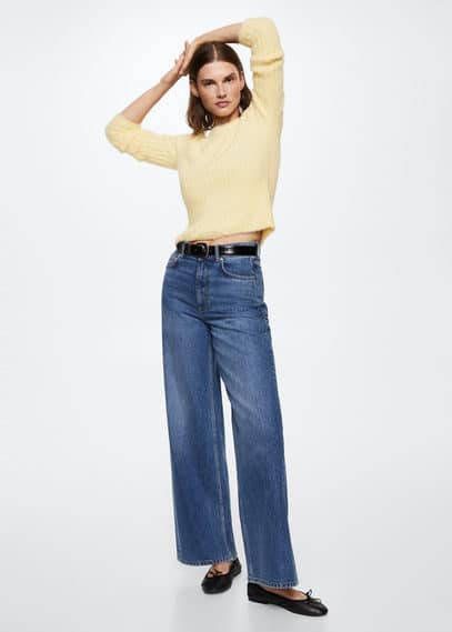 Mango Hairo fijngebreide trui met stretch